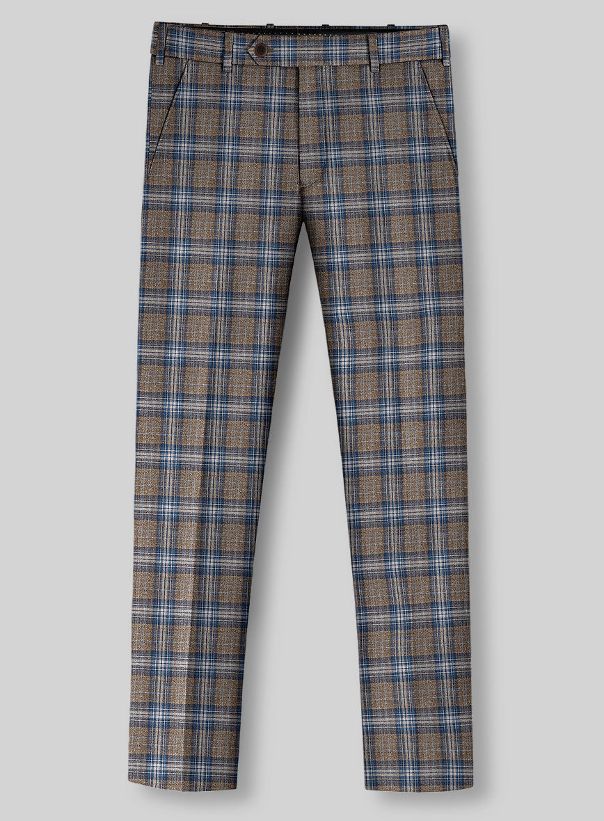Noble Daniel Tartan Wool Silk Linen Suit - StudioSuits