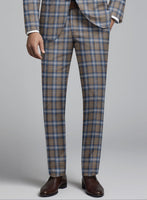 Noble Daniel Tartan Wool Silk Linen Pants - StudioSuits