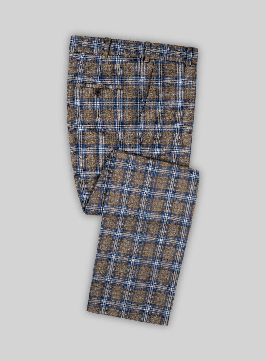 Noble Daniel Tartan Wool Silk Linen Suit - StudioSuits