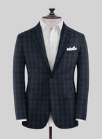 Noble Domenico Check Wool Silk Linen Jacket - StudioSuits