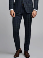 Noble Domenico Check Wool Silk Linen Pants - StudioSuits