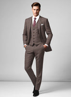 Noble Gabriela Check Wool Silk Linen Suit - StudioSuits
