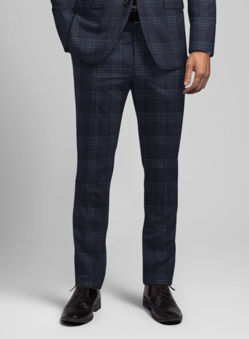 Noble Gianni Blue Wool Silk Linen Suit - StudioSuits