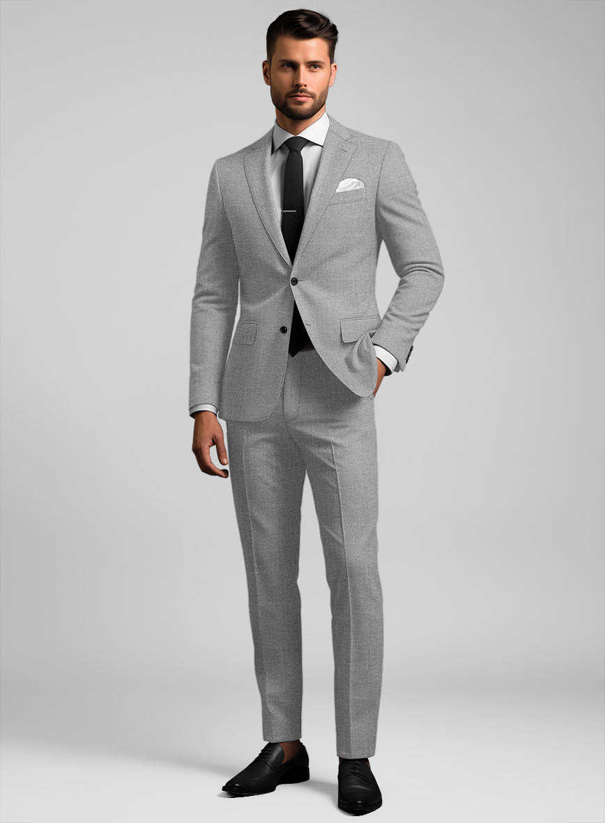 Noble Gray Wool Silk Linen Suit - StudioSuits