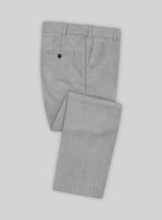 Noble Gray Wool Silk Linen Pants - StudioSuits