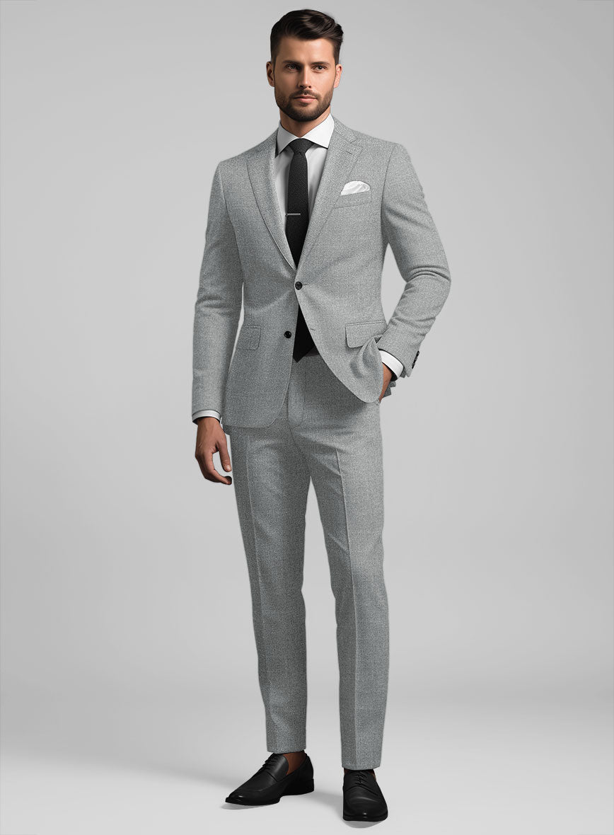 Noble Gray Wool Silk Linen Suit - StudioSuits