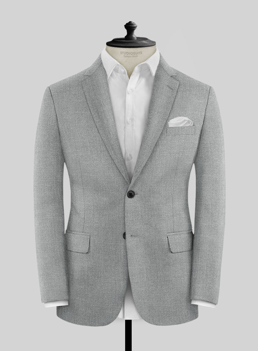 Noble Gray Wool Silk Linen Suit - StudioSuits