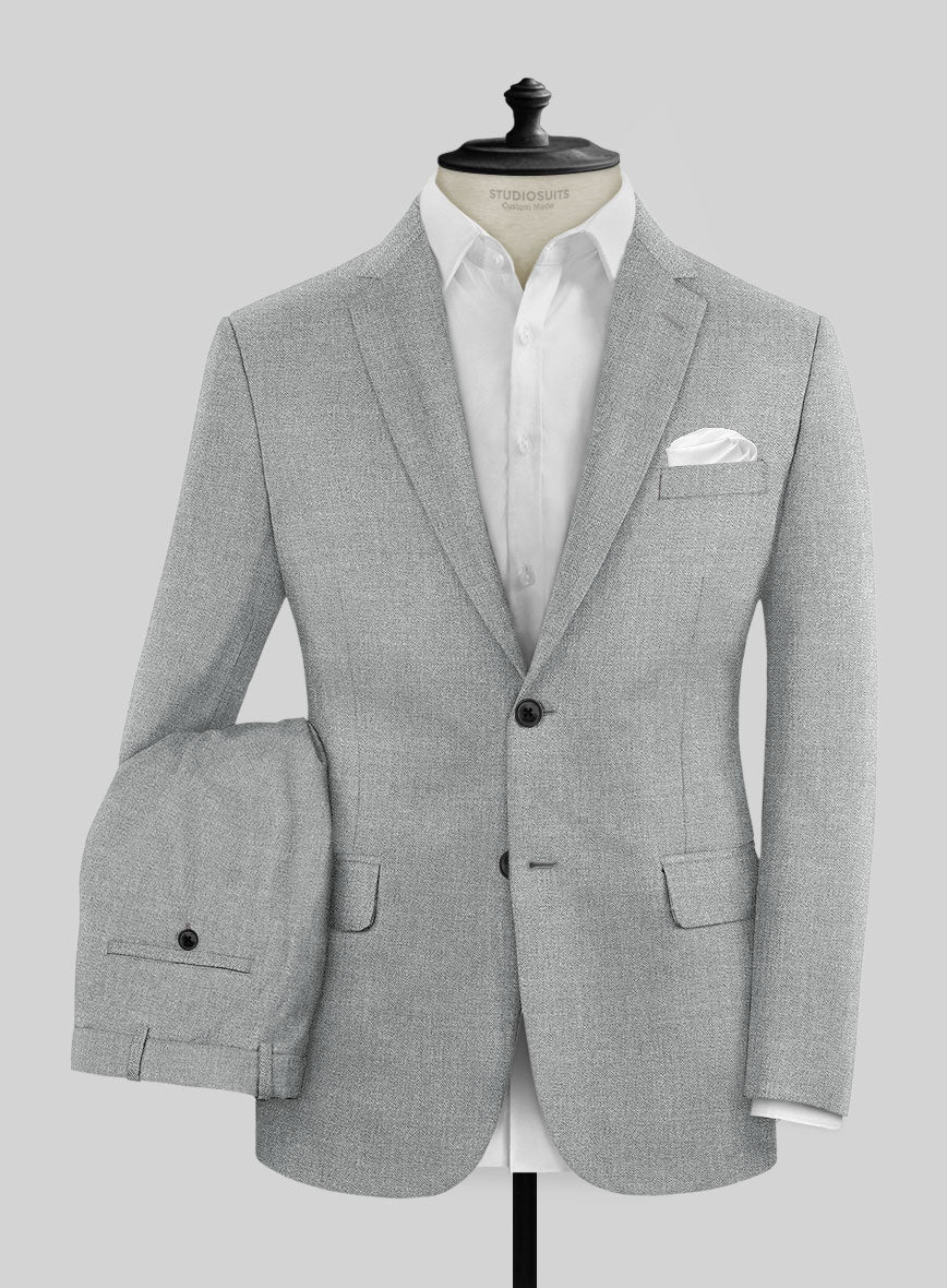 Noble Gray Wool Silk Linen Suit - StudioSuits