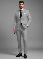 Noble Gray Wool Silk Linen Suit - StudioSuits