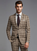 Noble Hugo Brown Wool Silk Linen Jacket - StudioSuits