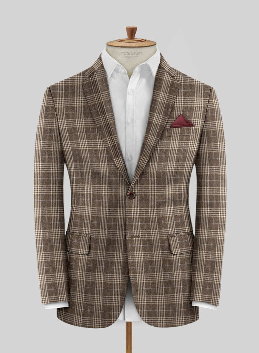 Noble Hugo Brown Wool Silk Linen Suit - StudioSuits