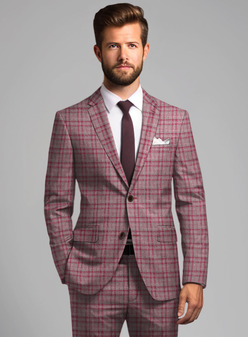 Noble Isadora Check Wool Silk Linen Jacket - StudioSuits