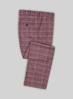 Noble Isadora Check Wool Silk Linen Pants - StudioSuits