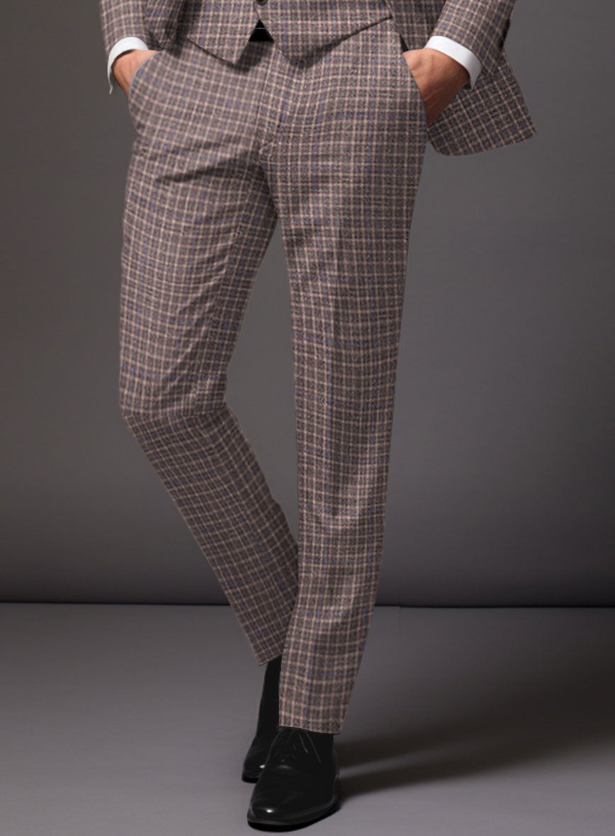 Noble Isidora Check Wool Silk Linen Suit - StudioSuits