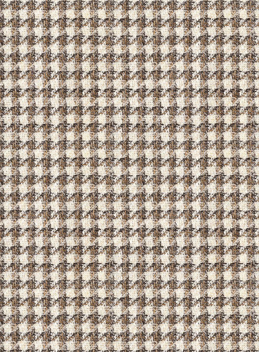 Noble Jaime Houndstooth Wool Silk Linen Jacket - StudioSuits