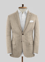 Noble Jaime Houndstooth Wool Silk Linen Jacket - StudioSuits