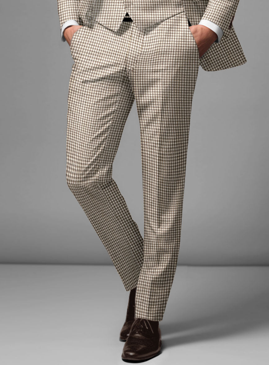 Noble Jaime Houndstooth Wool Silk Linen Suit - StudioSuits