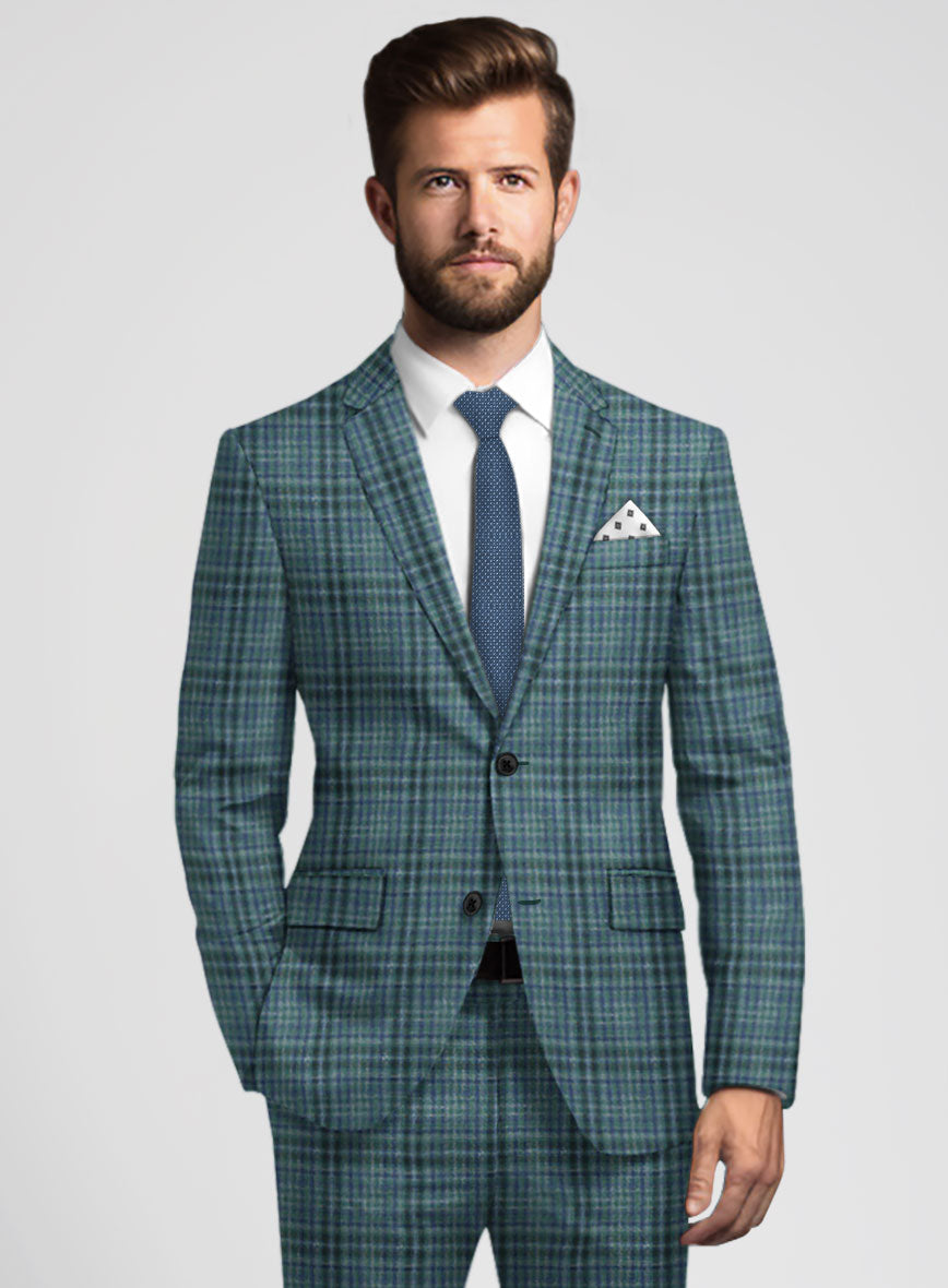 Noble Lucinda Check Wool Silk Linen Jacket - StudioSuits