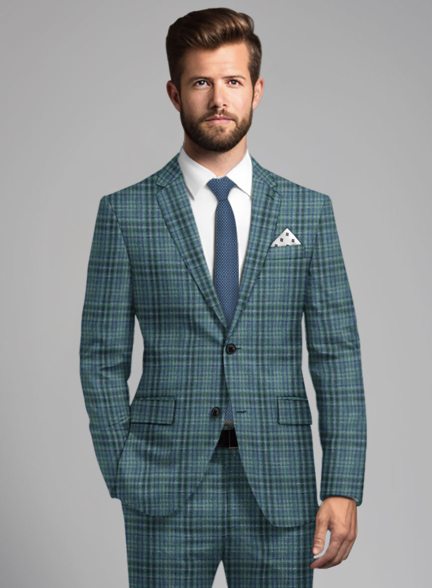 Noble Lucinda Check Wool Silk Linen Jacket - StudioSuits