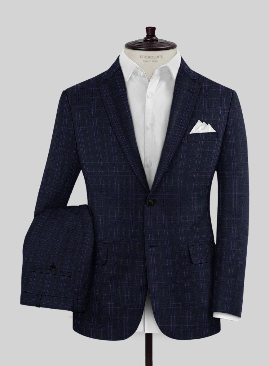 Noble Maddalena Blue Wool Suit - StudioSuits