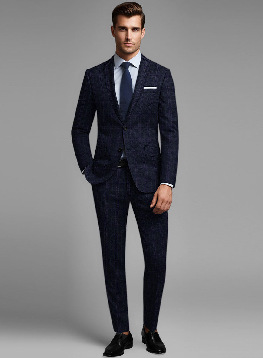 Noble Maddalena Blue Wool Suit - StudioSuits