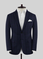 Noble Maddalena Blue Wool Suit - StudioSuits