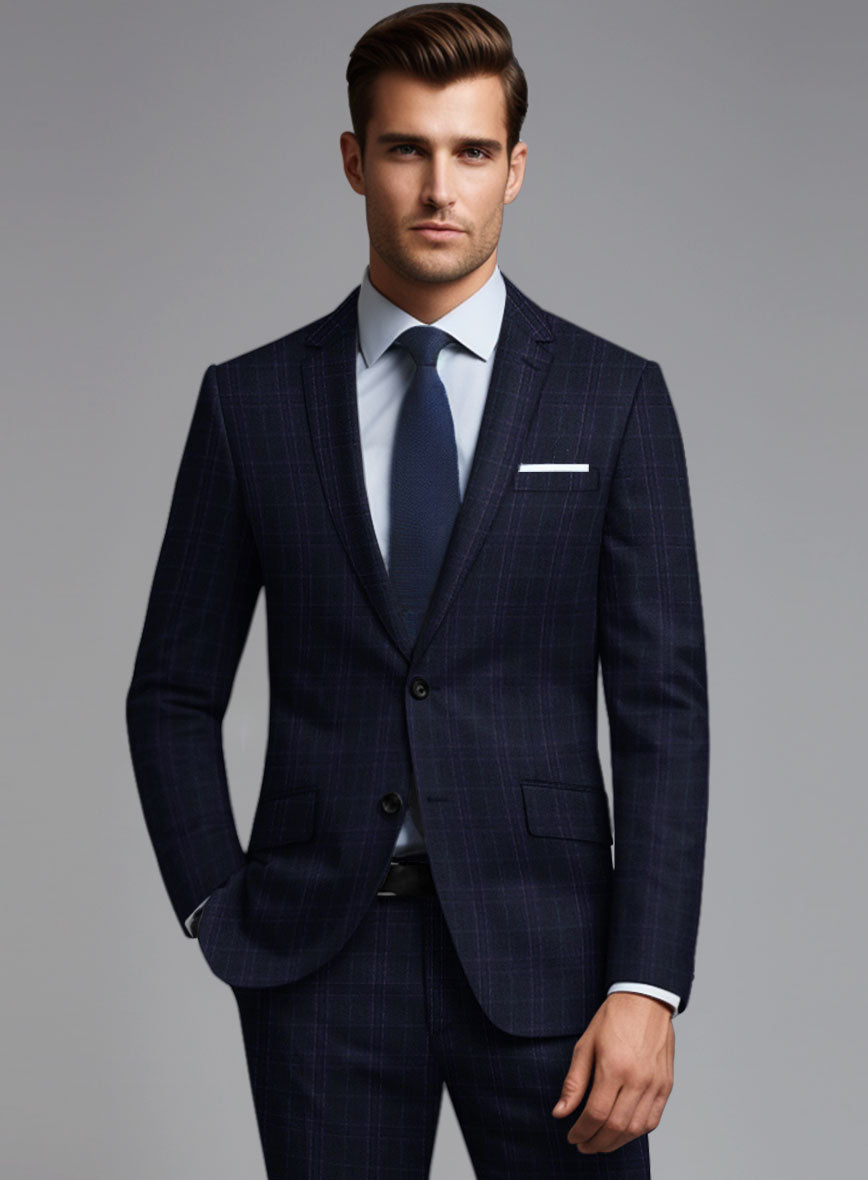 Noble Maddalena Blue Wool Suit - StudioSuits