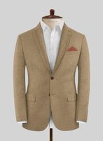 Noble Maple Khaki Wool Silk Linen Jacket - StudioSuits