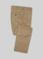 Noble Maple Khaki Wool Silk Linen Pants - StudioSuits