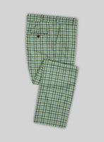 Noble Mariana Green Wool Silk Linen Pants - StudioSuits