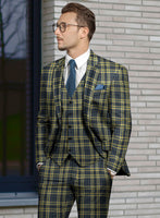 Noble Mario Check Wool Silk Linen Suit - StudioSuits