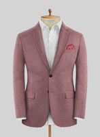 Noble Mauve Wool Silk Linen Jacket - StudioSuits