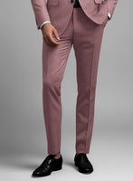 Noble Mauve Wool Silk Linen Pants - StudioSuits
