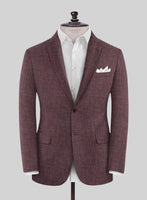 Noble Purple Wool Silk Linen Jacket - StudioSuits