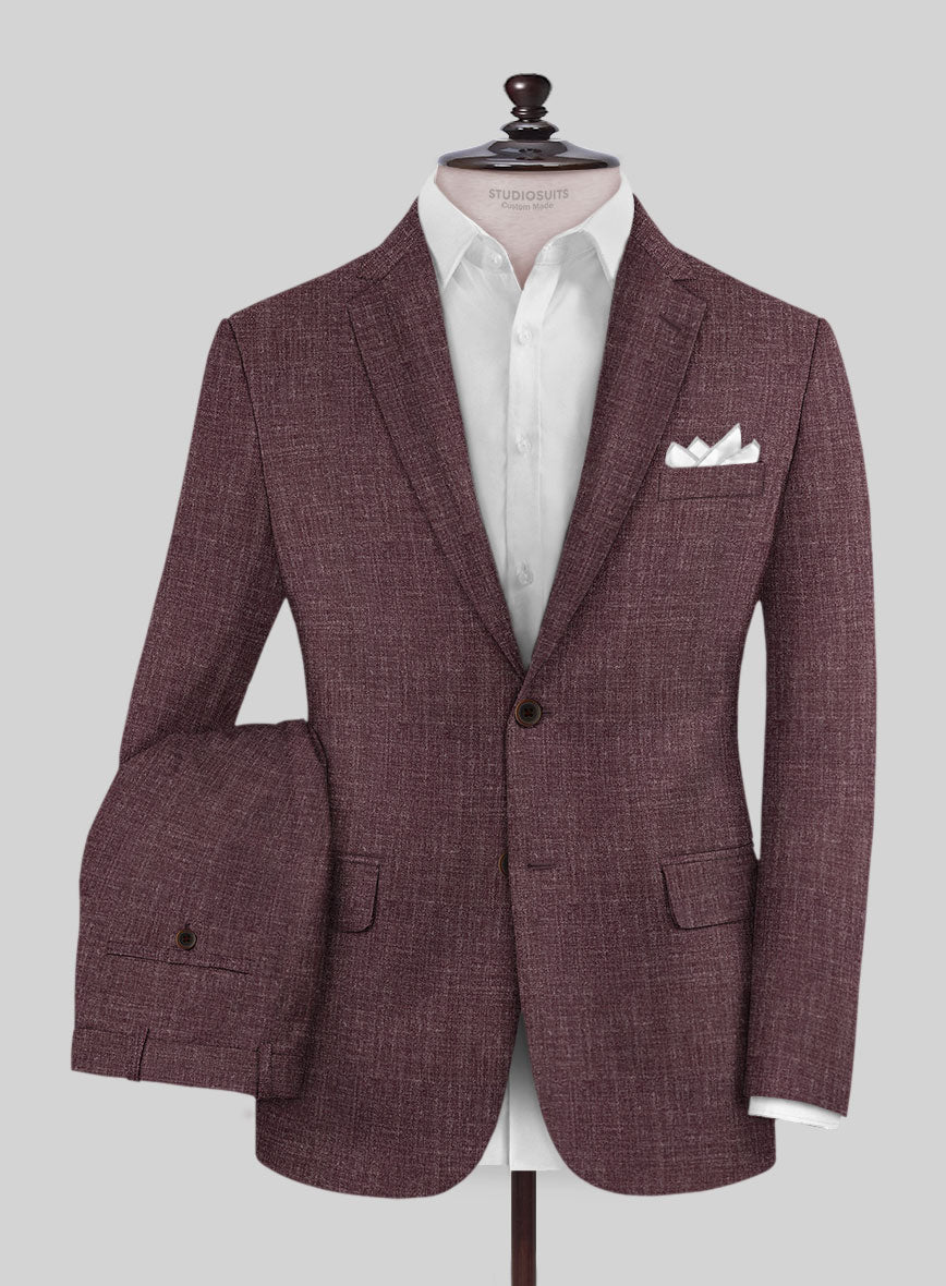 Noble Purple Wool Silk Linen Suit - StudioSuits