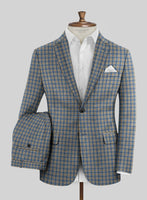 Noble Raquel Blue Wool Silk Linen Suit - StudioSuits