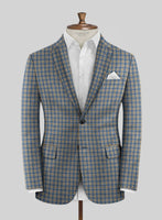Noble Raquel Blue Wool Silk Linen Suit - StudioSuits