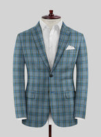 Noble Rosalinda Check Cotton Silk Linen Jacket - StudioSuits