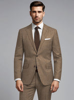 Noble Brown Wool Silk Linen Jacket - StudioSuits