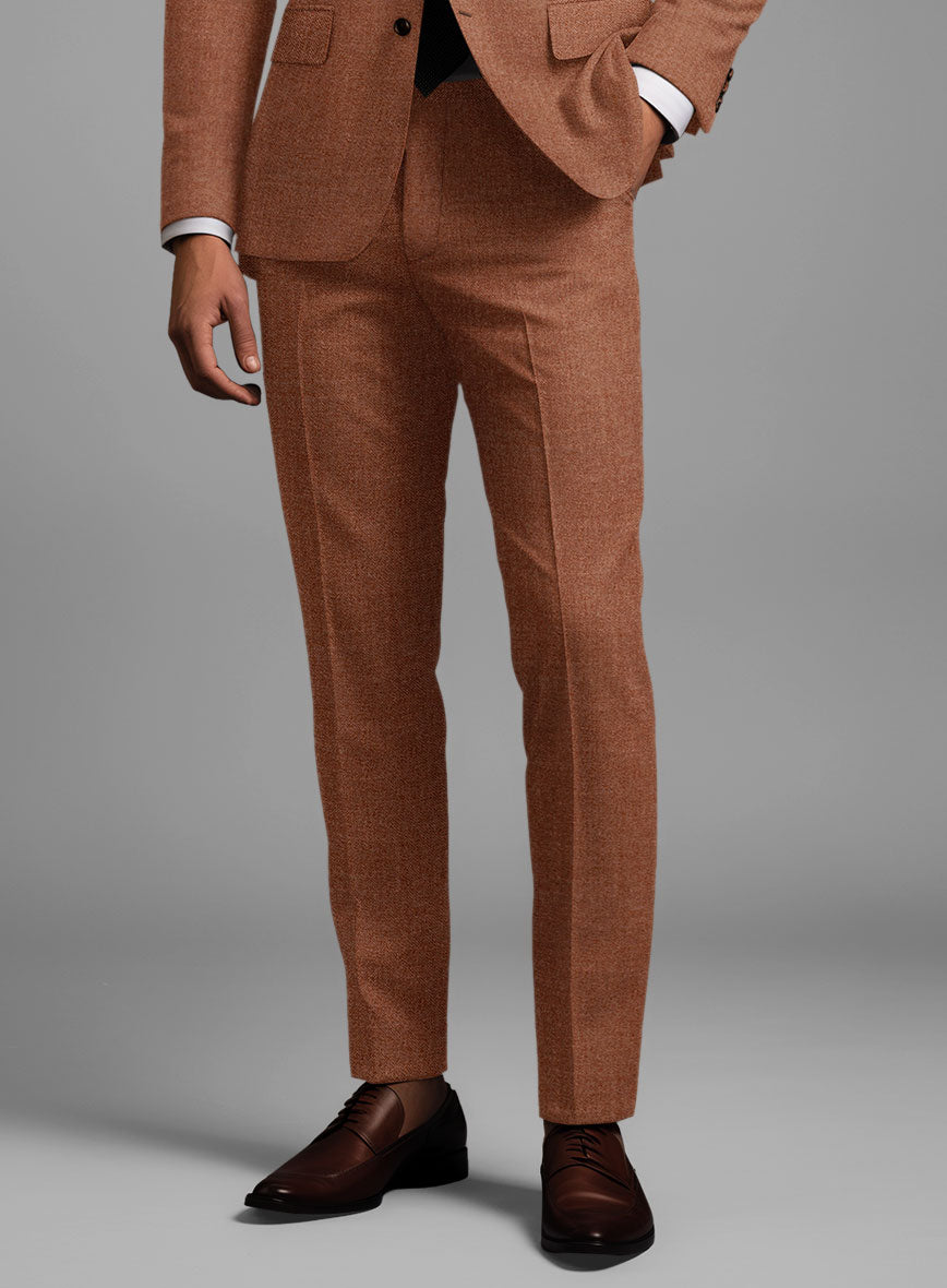 Noble Rust Wool Silk Linen Suit - StudioSuits