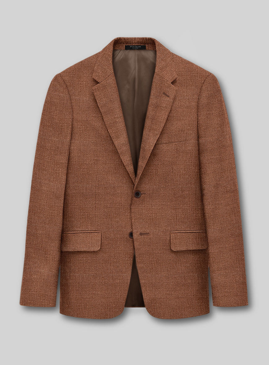 Noble Rust Wool Silk Linen Suit - StudioSuits