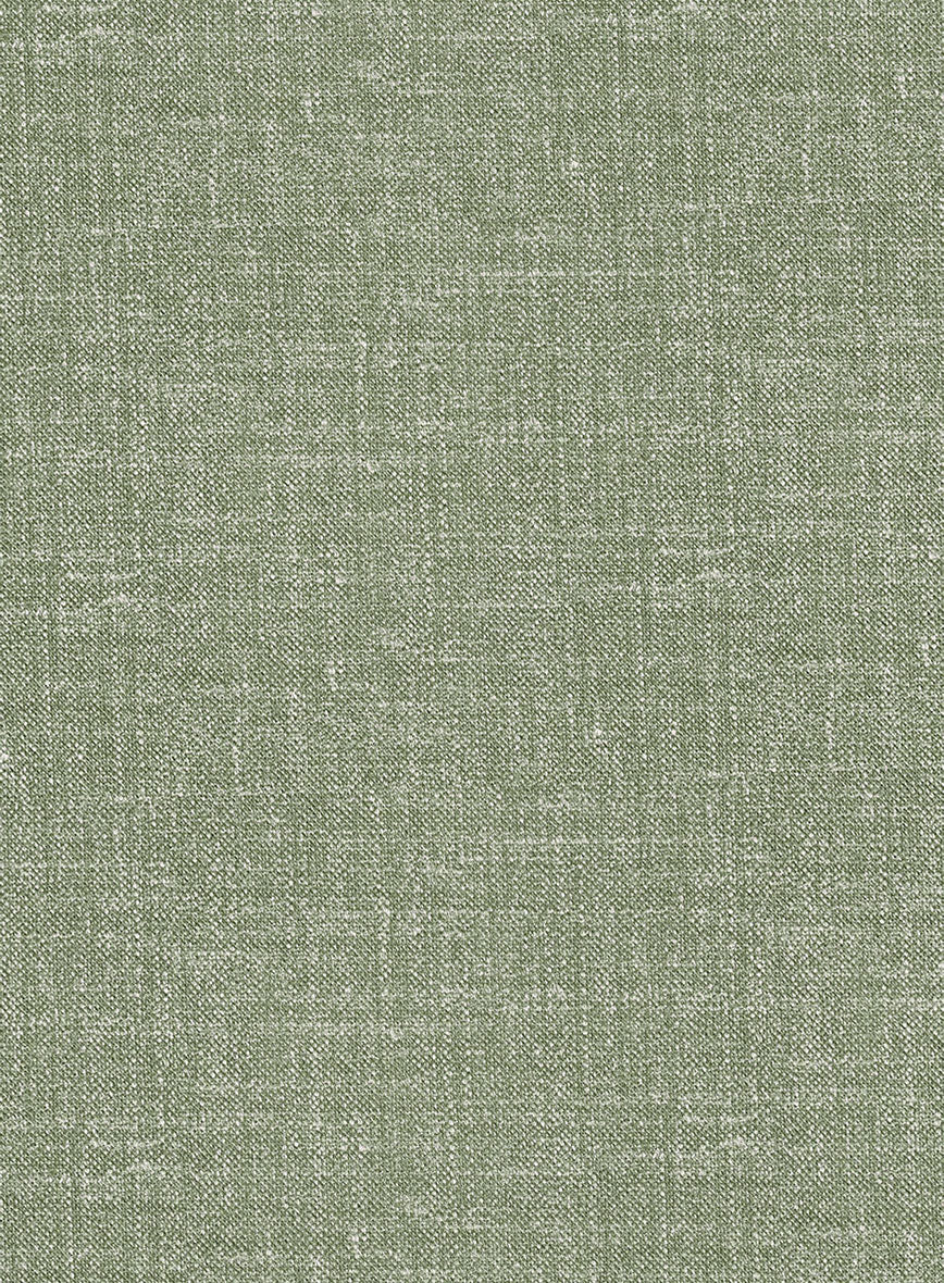 Noble Sage Green Wool Silk Linen Jacket - StudioSuits