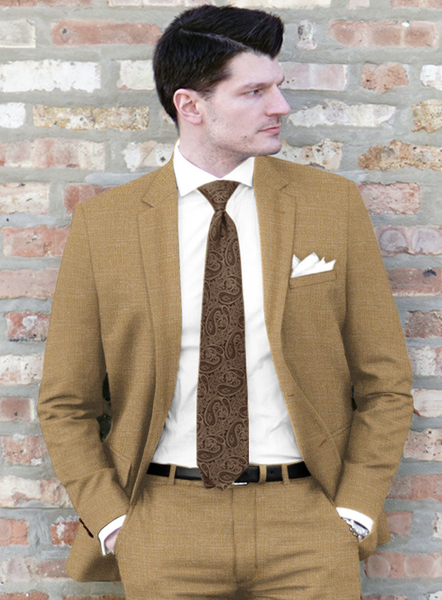 Noble Sandcastle Wool Silk Linen Jacket - StudioSuits