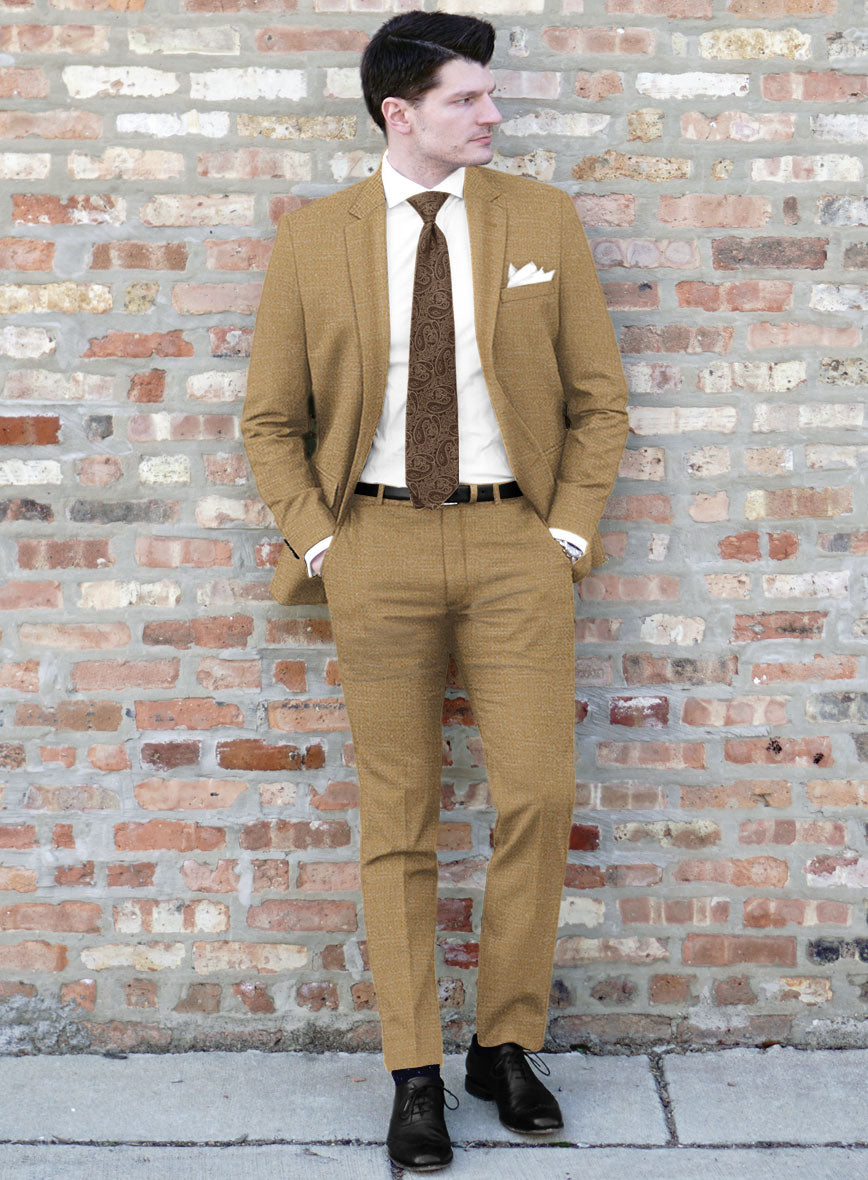 Noble Sandcastle Wool Silk Linen Suit - StudioSuits