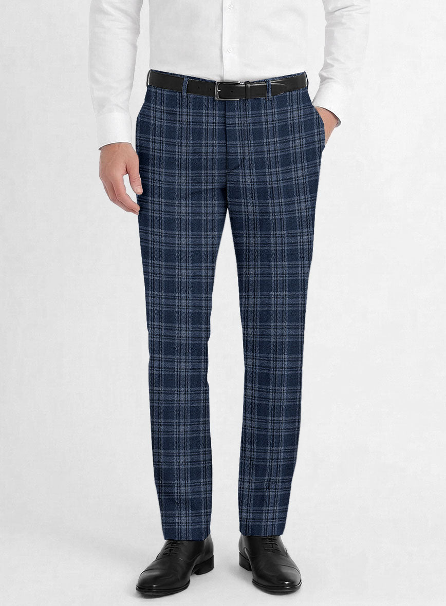 Noble Sandro Blue Wool Silk Linen Suit - StudioSuits