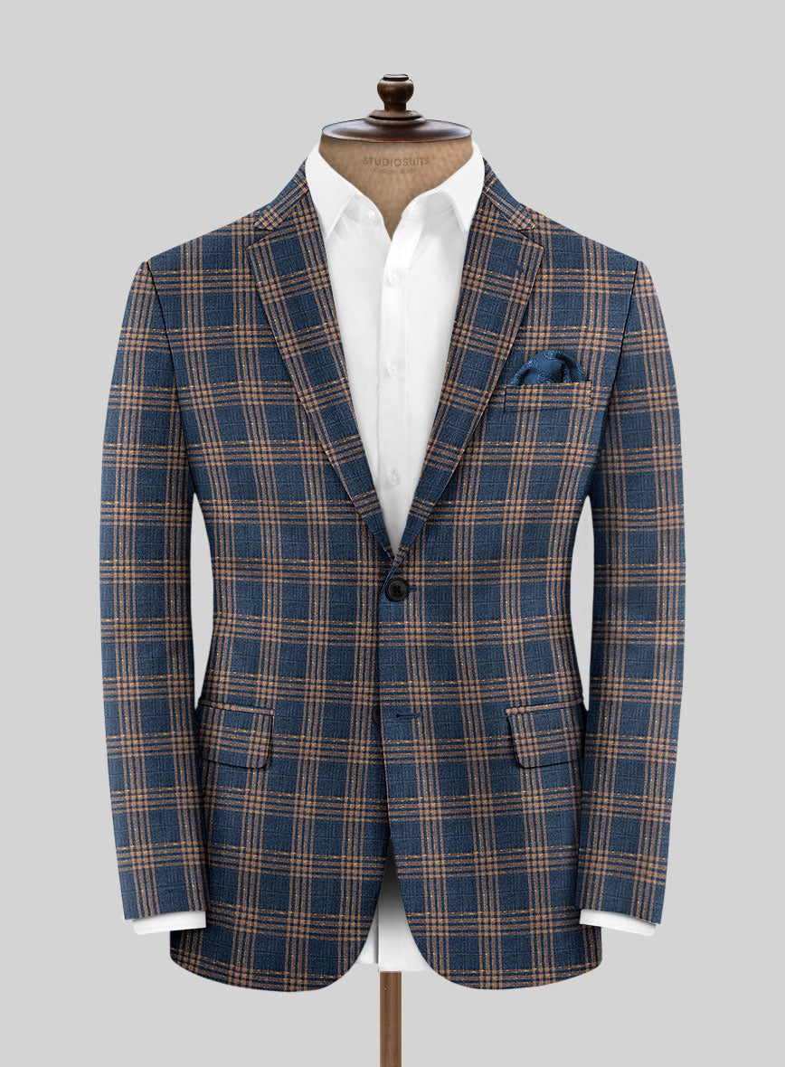 Noble Santiago Blue Wool Silk Linen Suit - StudioSuits