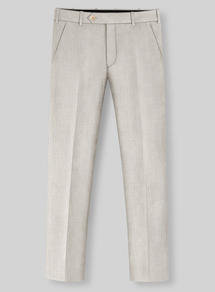 Noble Stone Beige Wool Silk Linen Suit - StudioSuits