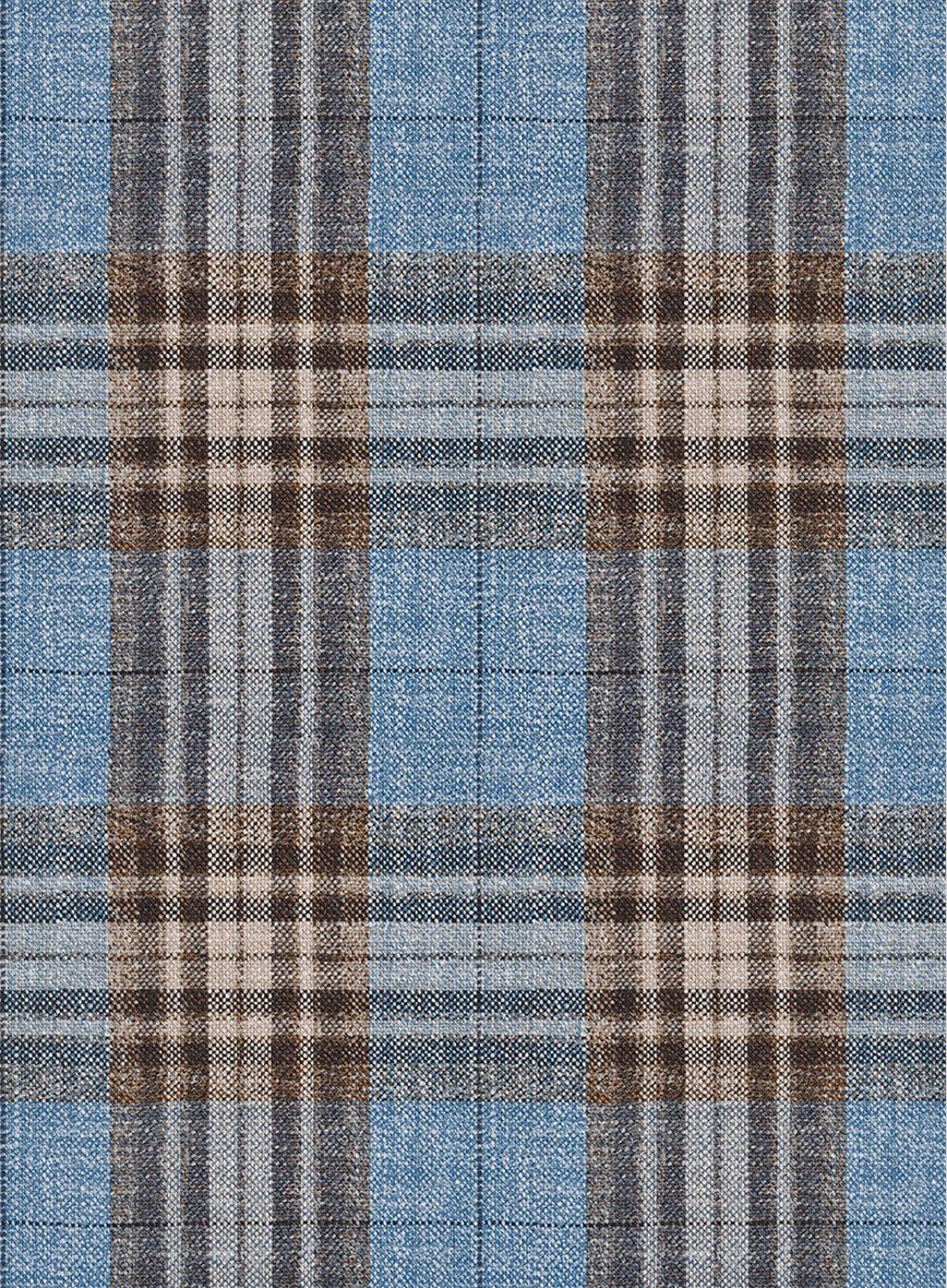 Noble Veron Tartan Wool Silk Linen Suit - StudioSuits
