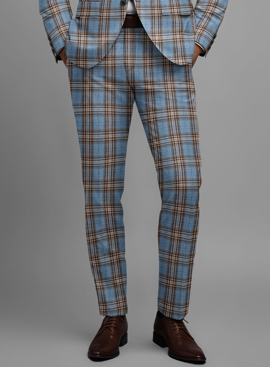 Noble Veron Tartan Wool Silk Linen Suit - StudioSuits
