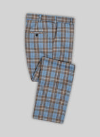 Noble Veron Tartan Wool Silk Linen Pants - StudioSuits